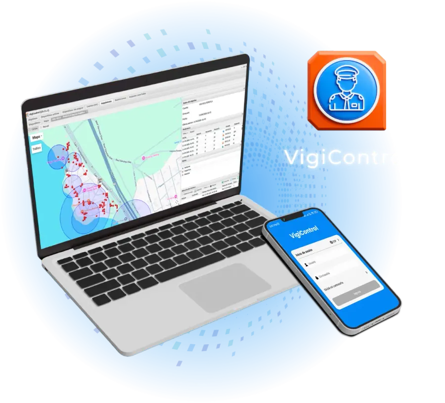 VigiControl en laptop y celular
